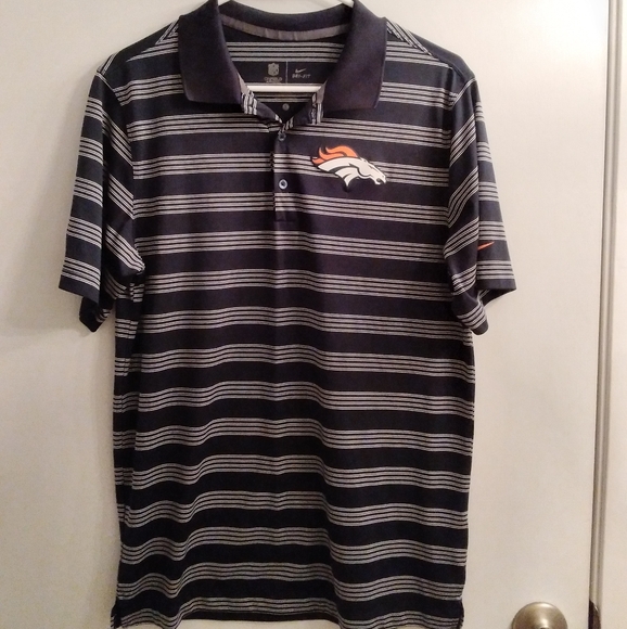 Nike Other - DEnver Broncos Nike DRI fit onfield apparel Polo shirt EUc Small Navy w/…